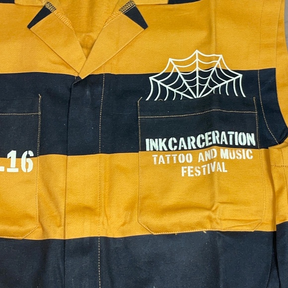 Inkcarceration Music & Tattoo Festival Concert Jail Jumpsuit Halloween Costume S - Picture 4 of 16